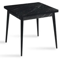 Masa bucatarie Brigitte, patrat, culoare negru, 80 cm - 1