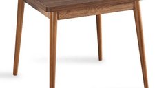Masa bucatarie Brigitte, patrat, culoare nuc, 80 cm