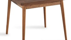 Masa bucatarie Brigitte, patrat, culoare nuc, 80 cm