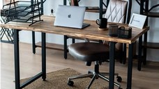 Masa bucatarie  lemn,Solid Wood, natural-negru,140x60x75 cm, 30077