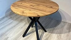Masa bucatarie mdf rotund texturata, R70 X 75 cm