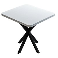 Masa bucatarie patrat texturata Homs, alb-negru, 70x70x75 cm, A0037 - 1