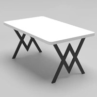 Masa bucatarie texturata, Alb, 110x70x75 cm, A0024 - 1