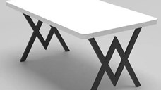 Masa bucatarie texturata, Alb, 120x80x75 cm, A0101