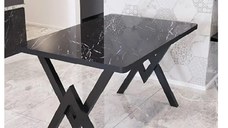 Masa bucatarie texturata, Negru, 110x70x75 cm, A0025