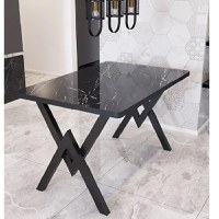 Masa bucatarie texturata, Negru, 110x70x75 cm, A0025 - 1