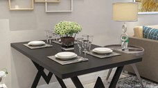 Masa bucatarie  texturata, negru,120x80x75 cm, 30410