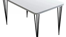 Masa bucatarie  texturata, Serena Homs 70 x 110 cm, alb/negru