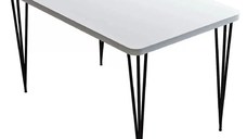 Masa bucatarie  texturata, Serena Homs 70 x 110 cm, alb/negru