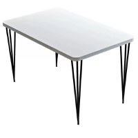 Masa bucatarie  texturata, Serena Homs 70 x 110 cm, alb/negru - 1