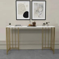 Masa bucatarie,tip bar.auriu-alb,150x35x90 cm, A0081 - 1
