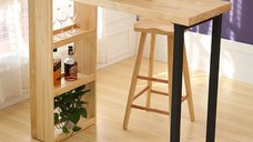 Masa bucatarie ,tip bar, lemn.seria wood A-620,pin natur-negru,90x30x90cm, 30102