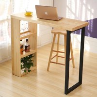 Masa bucatarie ,tip bar, lemn.seria wood A-620,pin natur-negru,90x30x90cm, 30102 - 1