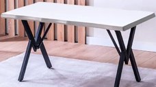 Masă de bucatarie Barton Alba din MDF