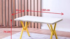 Masă de bucatarie Barton Alba din MDF