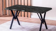 Masa de bucatarie Barton Neagra din MDF 140 cm