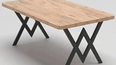Masa de Bucatarie Texturata Nuc-Negru A0100, 120x80x75 cm