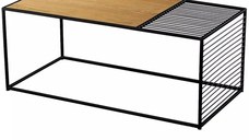 Masa de cafea Deco Homs,seria D-710,100 x 40 x 55cm, nuc/negru