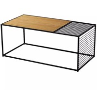 Masa de cafea Deco Homs,seria D-710,100 x 40 x 55cm, nuc/negru - 1