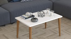 Masa de cafea Paco Homs 72 x 45 x 42 cm, Alb-nuc