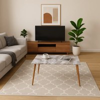 Masa de cafea PacoHoms 72 x 45 x 42 cm, Marmorat - 1