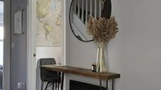 Masa de hol Homs A-620, suport calorifer din lemn, 115 x 19 x 85 cm