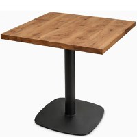 Masa din MDF,patrat  texturata, Homs ,negru,80 x 80 X 75 cm,A0036 - 1