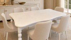 Masă dining Verona din MDF, alb, 160 × 90 × 76 cm, 6 persoane