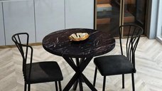 Masă fixă Asterixa rotund negru