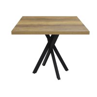 Masă fixă Pătrată Asterix negru- nuc - 1