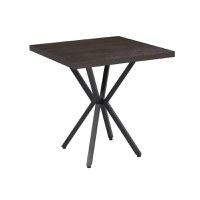 Masă fixă Pătrată Axion negru marmurat - 1