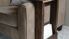 Masa Laterala de Cafea Clasic Homs, 40x24x67 cm, Lemn Natural