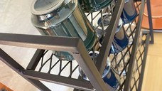 Masa lucru bucatarie cu rafturi ,seria A-620,lemn,Homs profil metalic,45x11x45 cm,30304