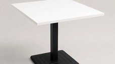 Masa Pătrată Obelix din MDF Alb-Negru - Design Modern
