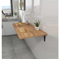 Masa rabatabila cu montaj pe perete, Homs, nuc, 90X35 cm, 40085 - 1