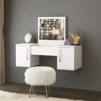 Masa toaleta suspendata cu oglinda, Laura Homs, 100 x 376 x 723 mm ,alb - 1