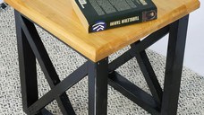 Masuta cafea lemn Country Homs 45 x 40 x 40, nuc si negru