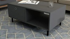 Masuta cafea Nando cu sertar,living,culoare antracit,100 cm