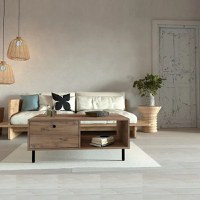 Masuta cafea Nando cu sertar ,pentru living,culoare nuc 100 cm - 1