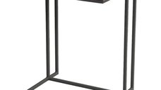 Masuta de cafea din lemn ,Homs, 50 x 35 x 60 cm, negru/nuc, 30316
