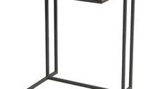 Masuta de cafea din lemn ,Homs, 50 x 35 x 60 cm, negru/nuc, 30316