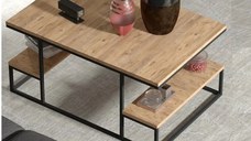 Măsuță de cafea Emelda, Nuc, 90x60x45 cm, 25075