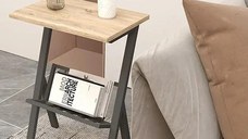 Masuta de cafea in stil industrial, Deco, Homs, Seria 710,45 x 30 x 62 cm, negru/nuc,0053