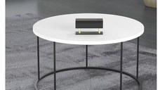 Masuta de cafea Vicenta  Homs, alb si negru, seria 440, 70 cm