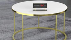 Masuta de cafea Vicenta  Homs, bej si auriu, seria 440, 70 cm