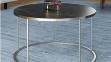 Masuta de cafea Vicenta Homs, negru si argintiu, seria 440, 70 cm