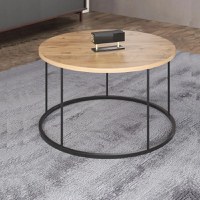 Masuta de cafea Vicenta Homs, nuc si negru, seria 440, 70 cm - 1