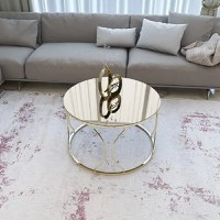 Masuta de cafea Viena, sticla si metal - 1