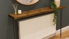 Masuta hol intrare, suport calorifer, seria A-620,lemn, Homs, 115 x 19 x 85cm,30171