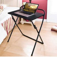 Masuta laptop pliambila, Katalina Homs, negru, 75 x 60 x 40 cm, metal/PAL - 1